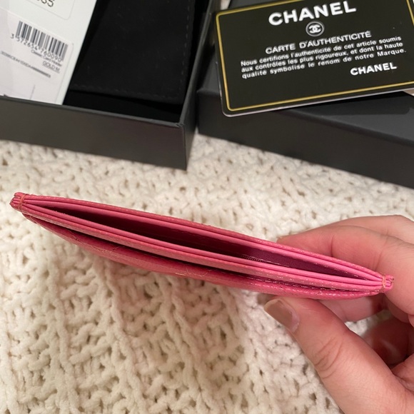 Chanel Caviar Quilted card holder Pink - Picture 8 of 12